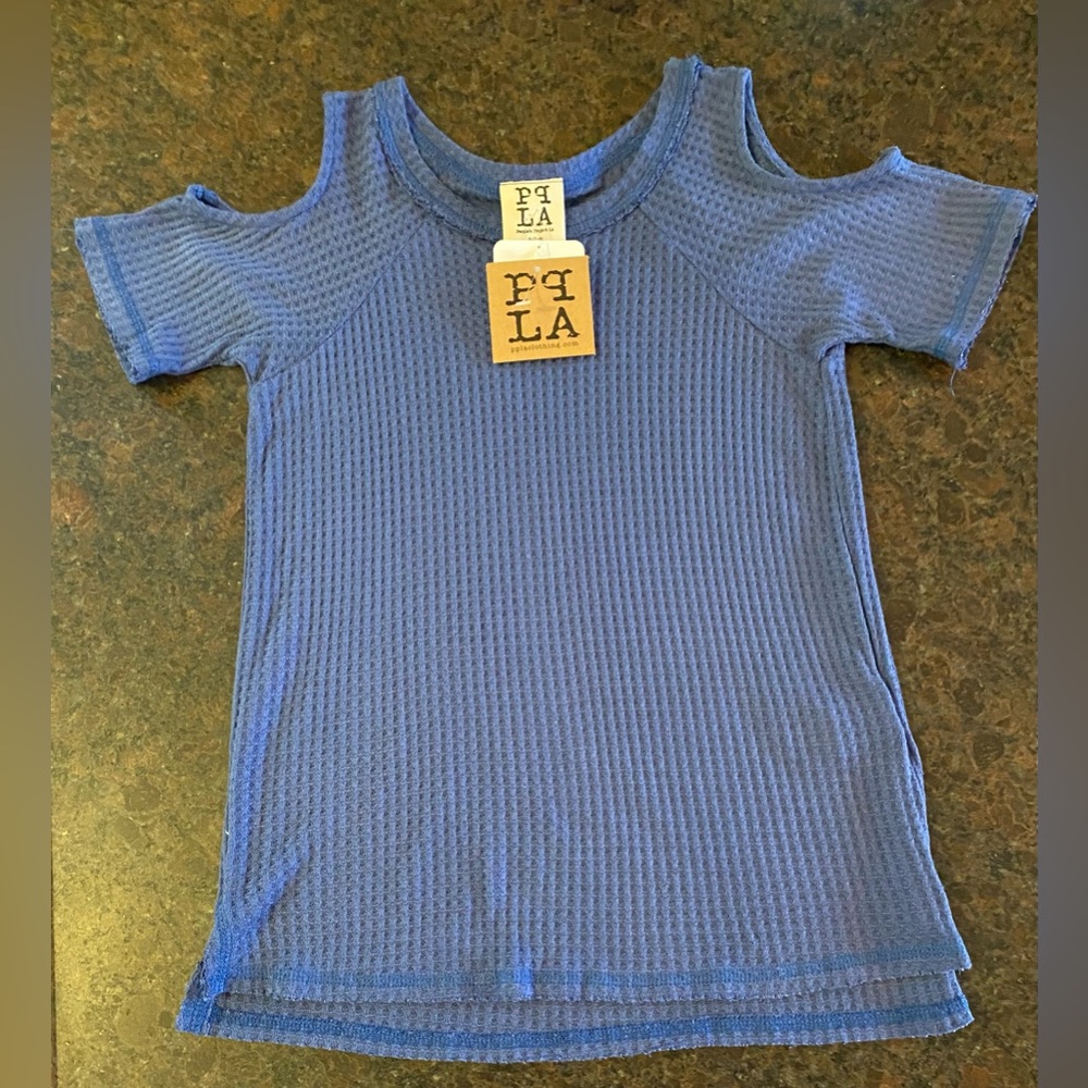 PPLA Open Cold Shoulder Top Girl's‎ Kid's Junior's Size S (7-8)